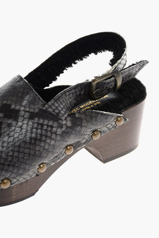 Snake Printed RUKA sabot