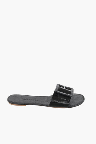 Leather crocodile Pirnted THE LOOP Sandal