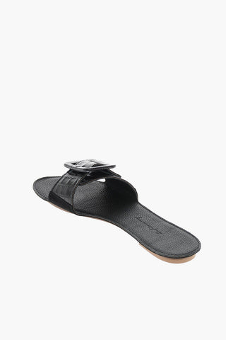 Leather crocodile Pirnted THE LOOP Sandal