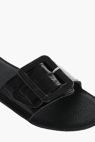 Leather crocodile Pirnted THE LOOP Sandal