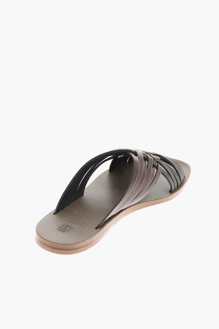 Sandalo in Pelle Intrecciata 