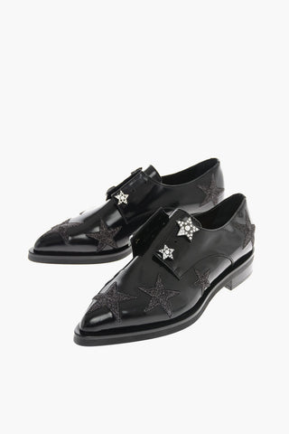 Leather Embroidered STARS Derby