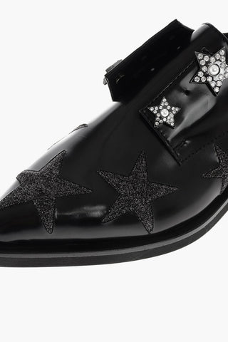 Leather Embroidered STARS Derby