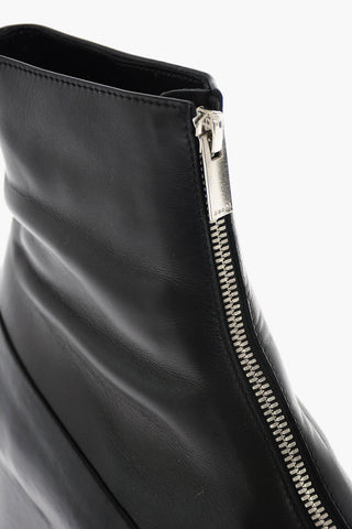 8cm Leather Ankle Boot with Platform
