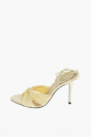 Decolletè Lace Up in Pelle e Tessuto 11cm