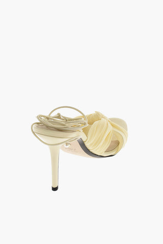 Decolletè Lace Up in Pelle e Tessuto 11cm
