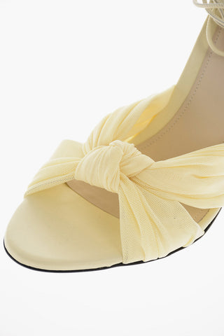 Decolletè Lace Up in Pelle e Tessuto 11cm