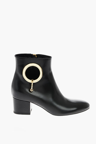 5cm Leather ALICE Ankle Boots