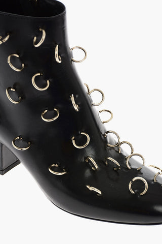 5cm Leather Studded RINGO Ankle Boots