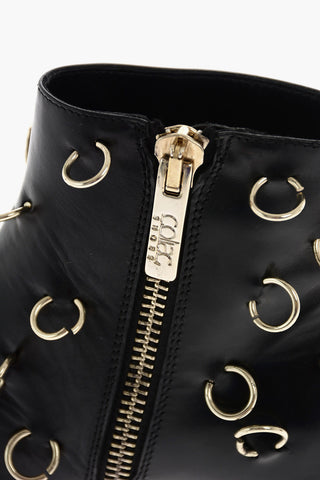 5cm Leather Studded RINGO Ankle Boots