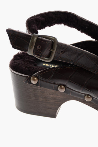 Crocodile printed Mules