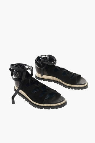 Leather Lace-up Sandal