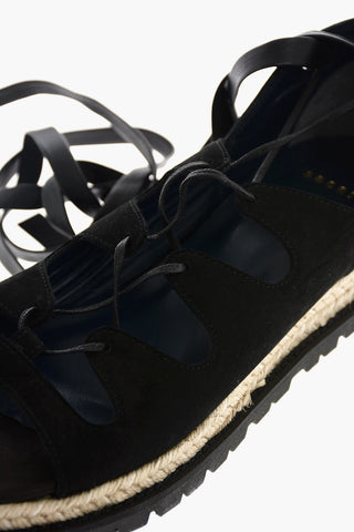 Leather Lace-up Sandal