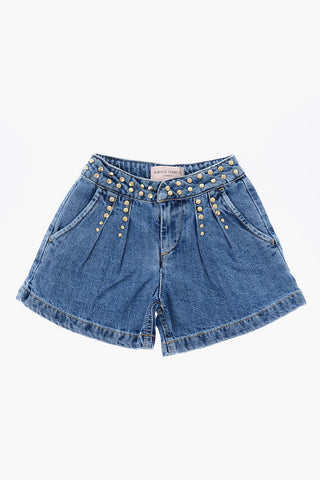 studded denim shorts