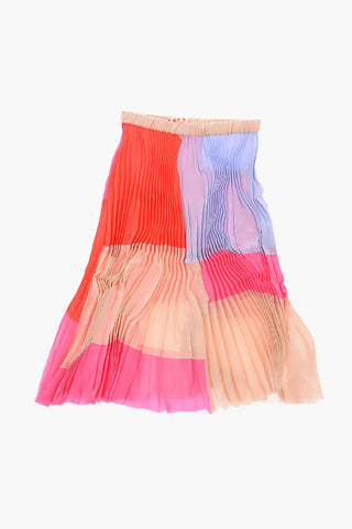 drawstring waist accordion skirt