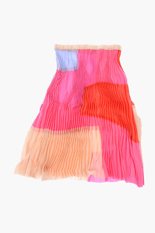 drawstring waist accordion skirt