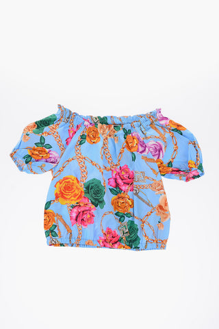 floral-print blouse