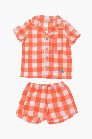 gingham check pyjama set