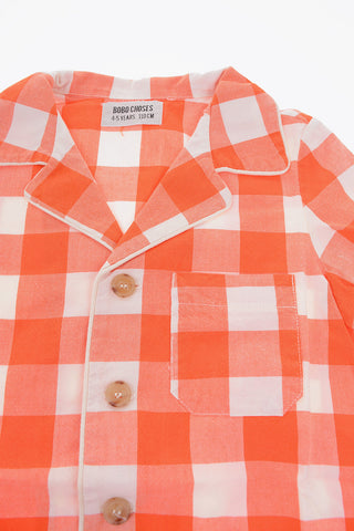 gingham check pyjama set