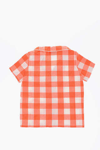 gingham check pyjama set