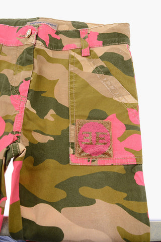 camouflage stretch cotton pants