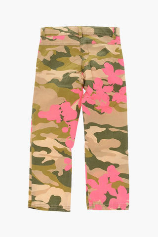 camouflage stretch cotton pants