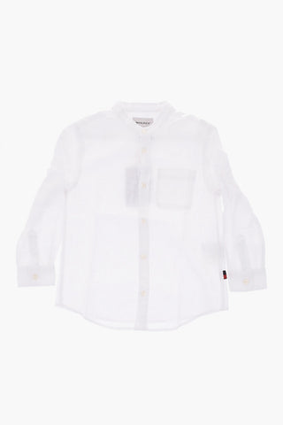 camicia collo coreana con taschino
