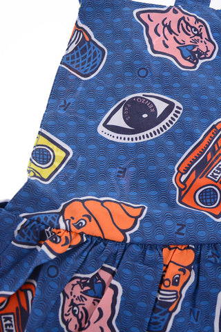 set t-shirt e vestito stampato