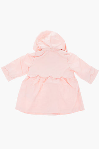 double breasted trench with removable hood 