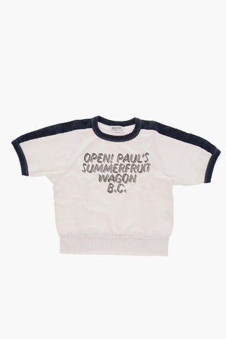 Short sleeve crew-neck sweatshirt