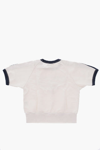 Short sleeve crew-neck sweatshirt