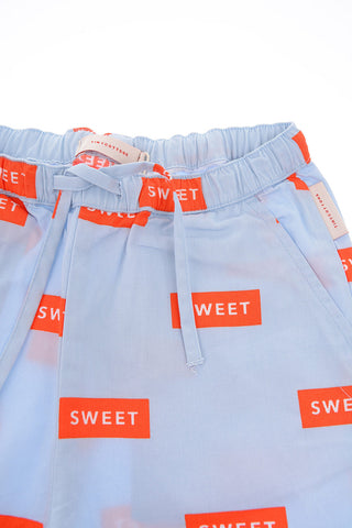 Printed drawstring waist pants