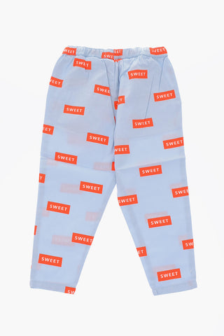 Printed drawstring waist pants
