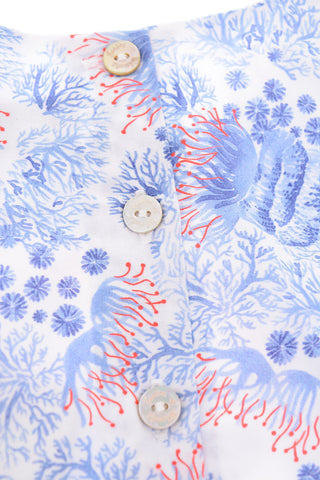 Blusa con stampa corallo