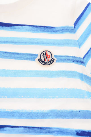 striped t-shirt with sangallo details