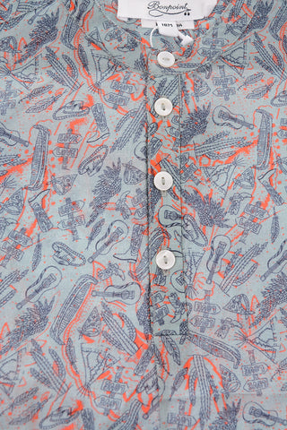 printed long sleeve shirt