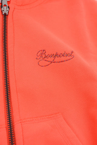 hooded sweatshirt with zip closure