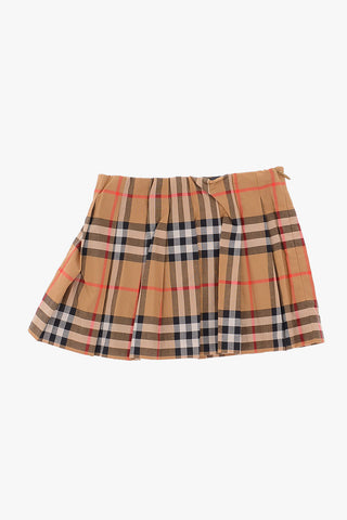 checked MINI PEARL skirt with side zip