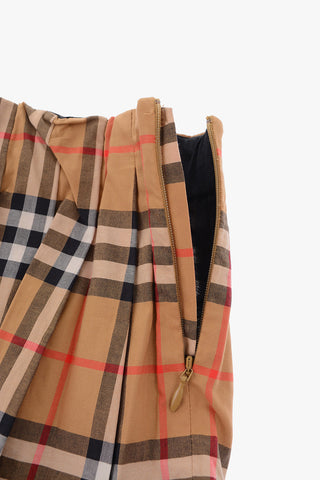 checked MINI PEARL skirt with side zip