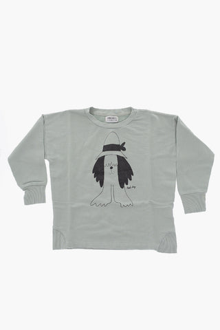 Printed crew-neck sweatshirt