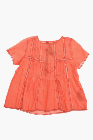Camicia Smock Ricamata