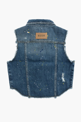 denim sleeveless jacket