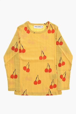 Printed Cherry Ribbed T-shirt