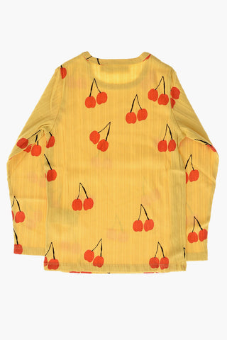 Printed Cherry Ribbed T-shirt