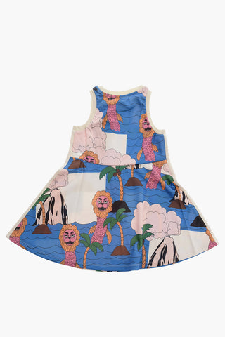 Printed Seamonster wing Tank Dress