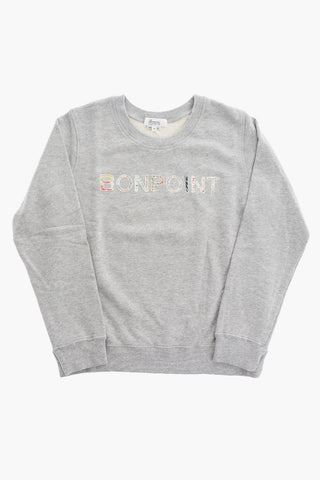 Embroidered Crew- Neck Sweatshirt