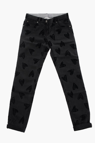 Jeans con Cuore in velluto