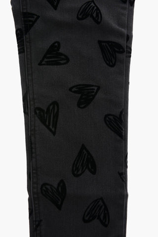 Jeans con Cuore in velluto
