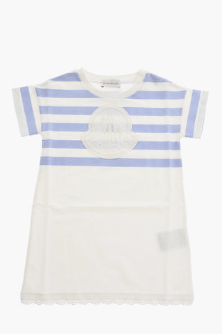striped shirt dress with lace details