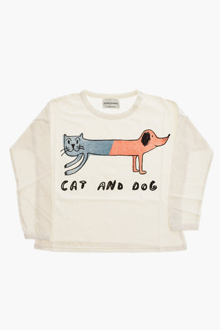 Printed Cat and Dog T-shirt